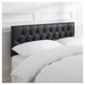 Preston Double Faux Leather Headboard, Black