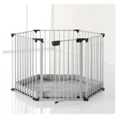 BabyDan Play Pen with Play Mat, Silver