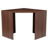 Como High Gloss Corner Desk, Walnut