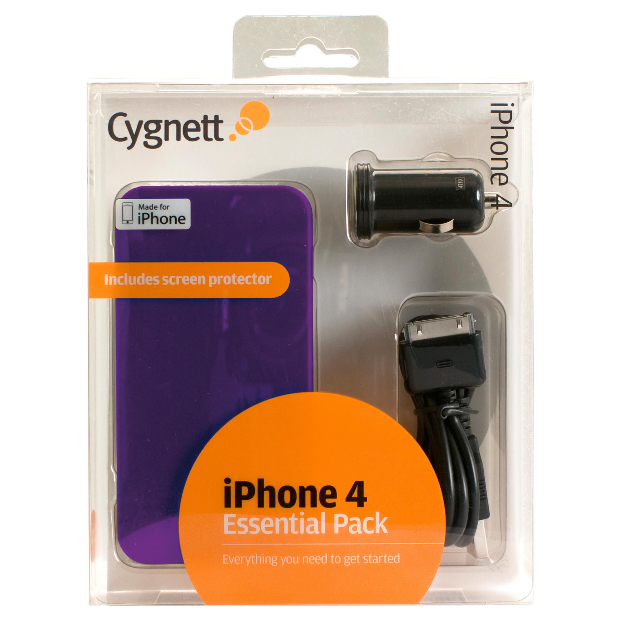 Cygnett iPhone 4 & iPhone 4S Starter Pack - Purple Cygnett iPhone 4 & iPhone 4S Starter Pack - Purple