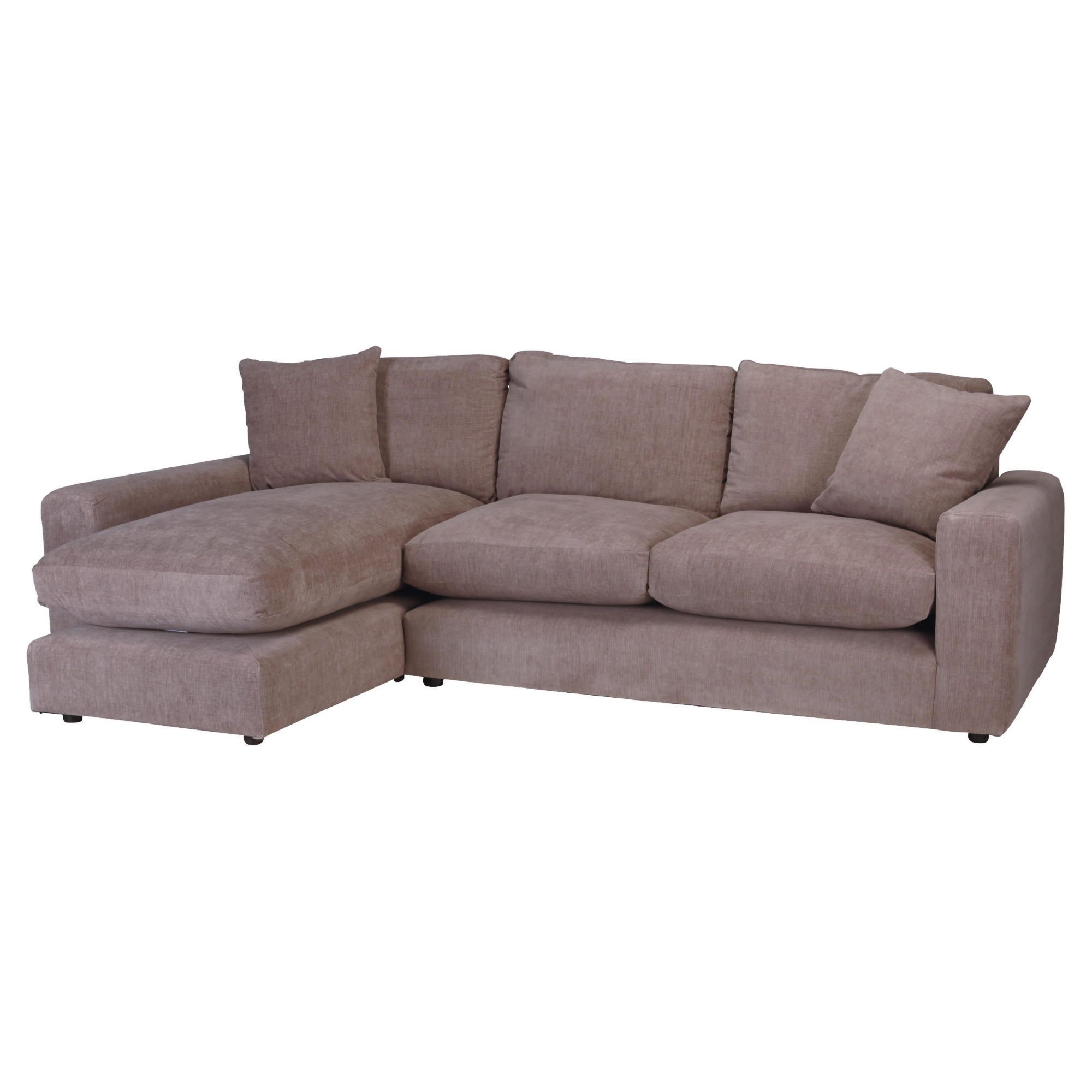 Valentino Chaise Sofa, Mocha Left Hand Facing at Tesco Direct