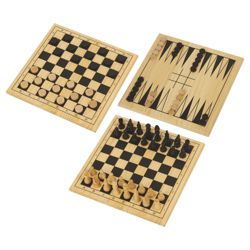 Spears Games 3 In 1 Chess, Draughts & Backgammon