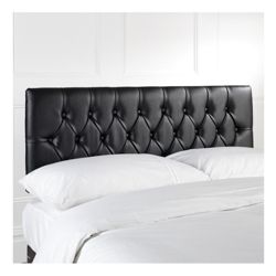 Preston King Faux Leather Headboard, Black