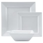 Tesco White Square Porcelain Set, 12 Piece
