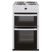 Beko DV555AW 50cm Electric Cooker With Double Oven