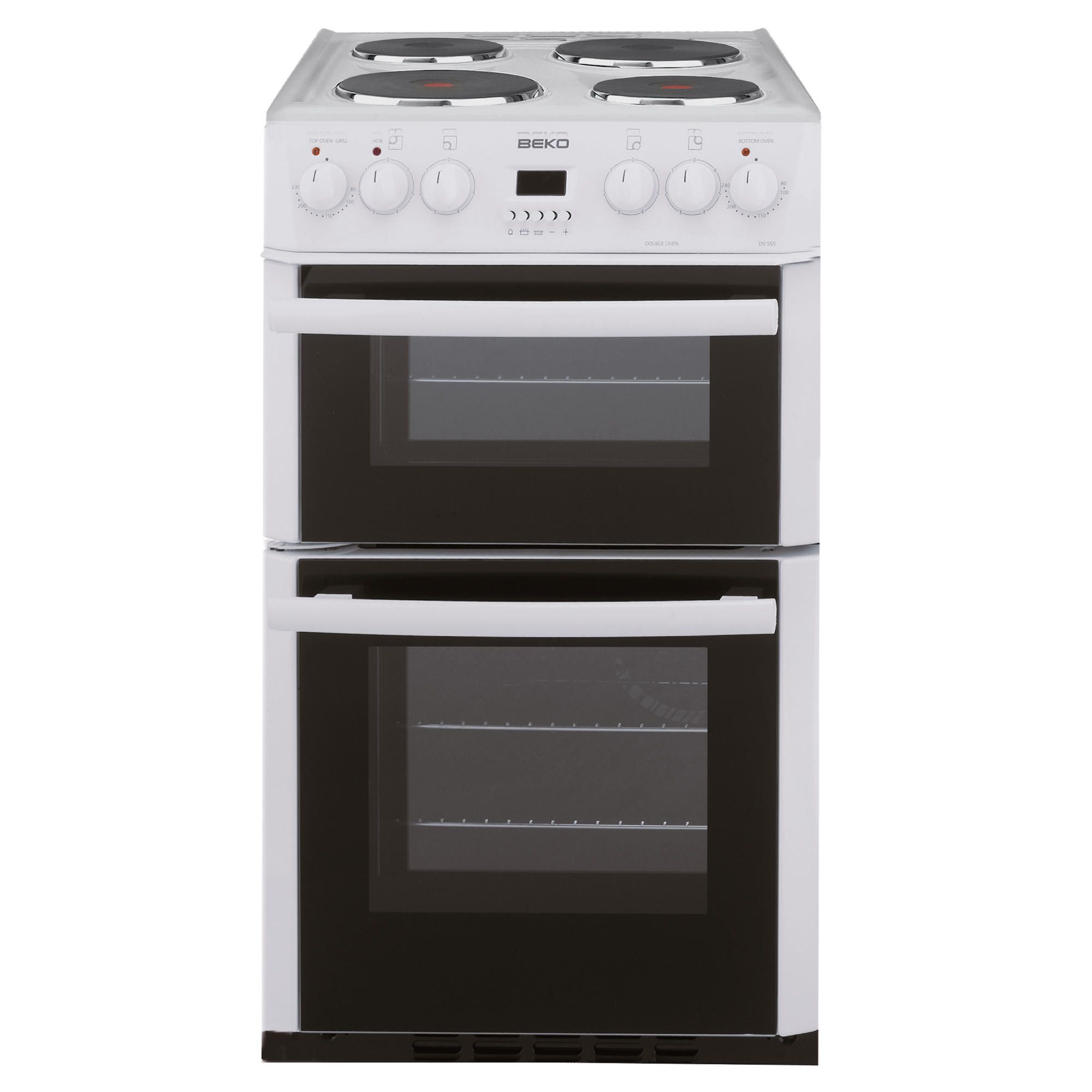 Beko DV555AW 50cm Electric Cooker With Double Oven