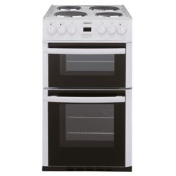 Beko DV555AW 50cm Electric Cooker With Double Oven