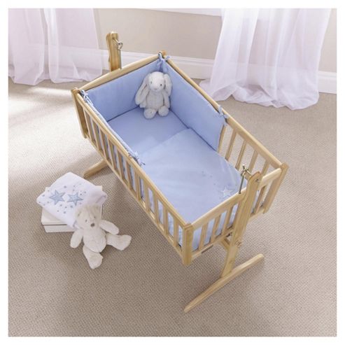 Image of Clair De Lune Starburst 2pc rocking Crib Set, Blue