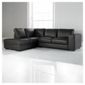 Antonio Leather Corner Chaise Left Hand Facing Chocolate
