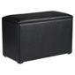 Ottoman Black Faux Leather