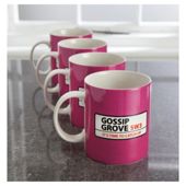 Tesco sign pink mug 4 pack