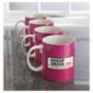 Tesco Street Sign Set of 4 Mugs, Pink.