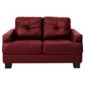 Utah Small Leather Sofa, Red