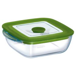 Pyrex 4 individual 4in1 Square Casserole Dishs with Lids