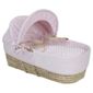 Clair de lune Dimple Moses Basket, Pink