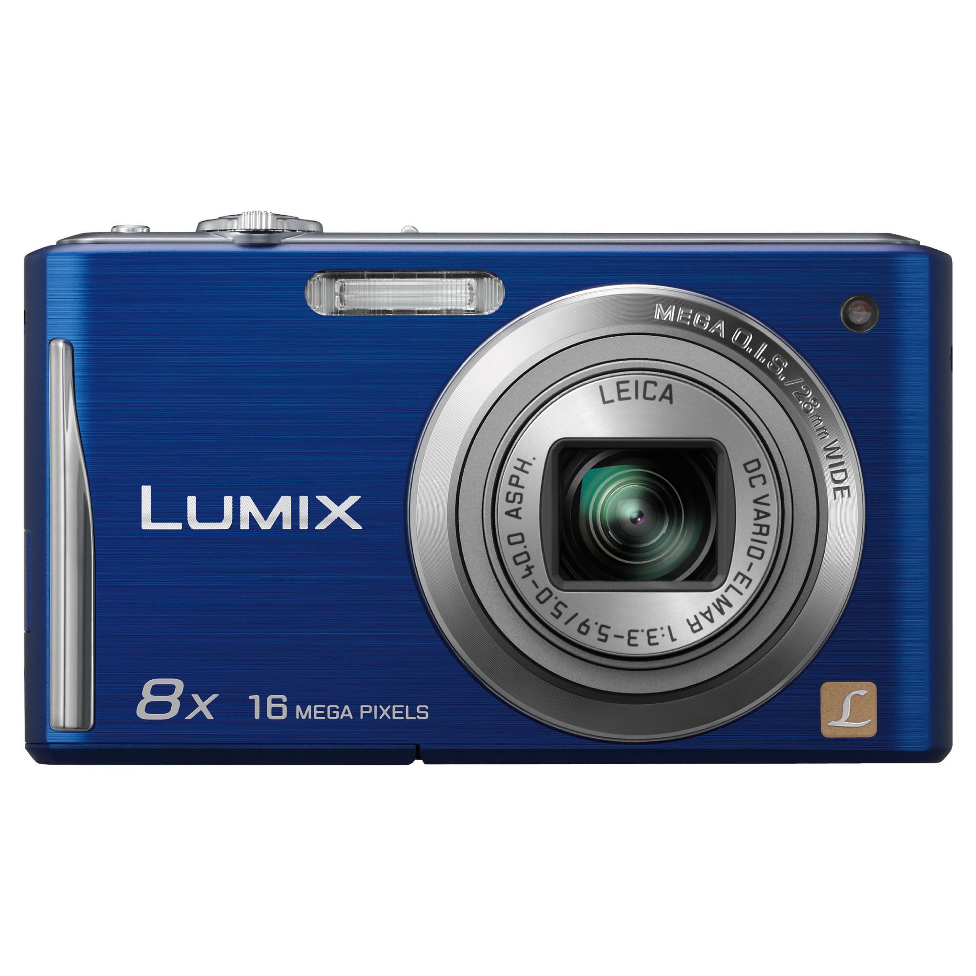 Panasonic Lumix FS35 Digital Camera - Blue (16.1MP, 8x Optical Zoom) 2.7 inch LCD