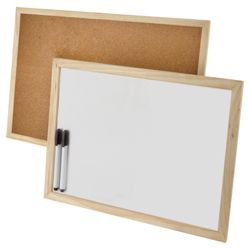 Corkboard and whiteboard set