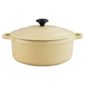 Chasseur 18cm Round Cast Iron Casserole, Cream