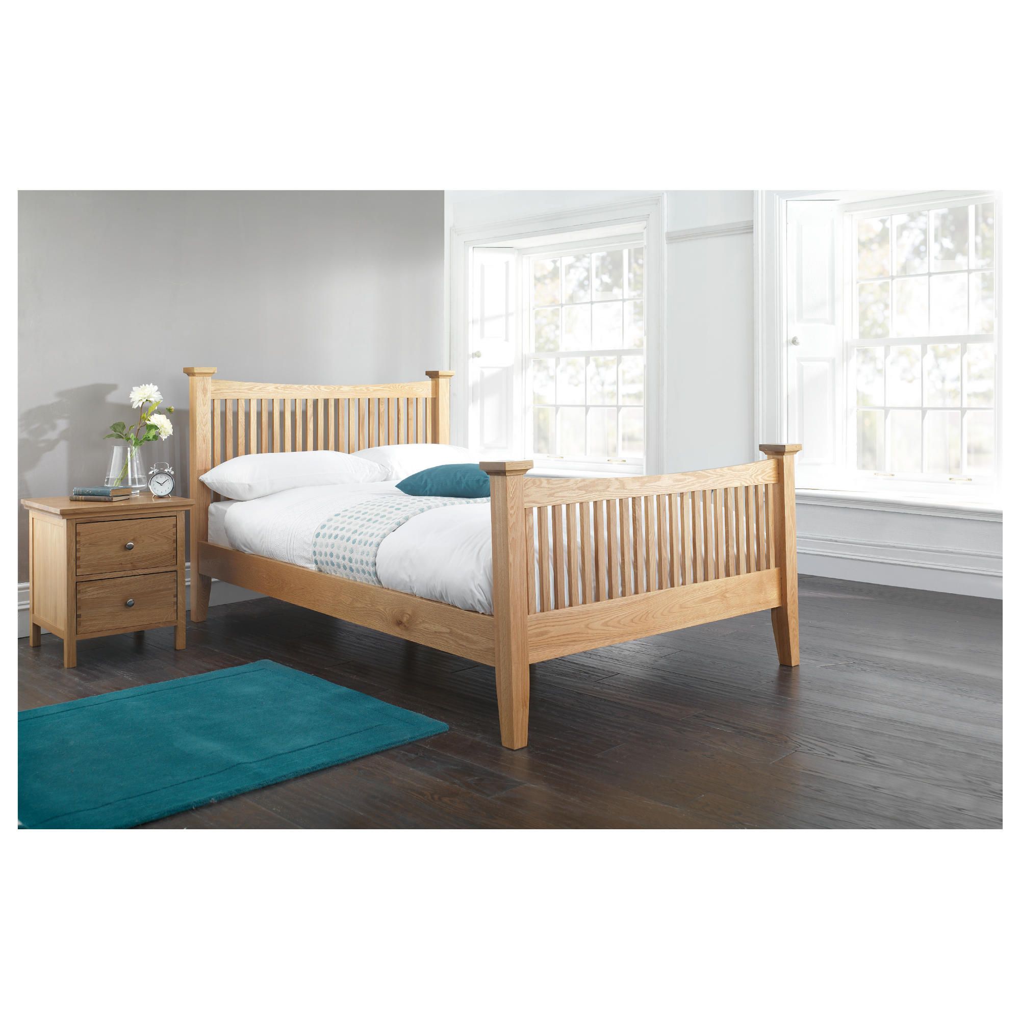 Hampstead King Bed Frame, Oak at Tesco Direct