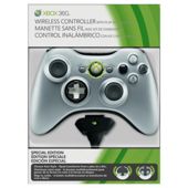 Microsoft Xbox 360 Wireless Controller with Play and Charge - Silver
