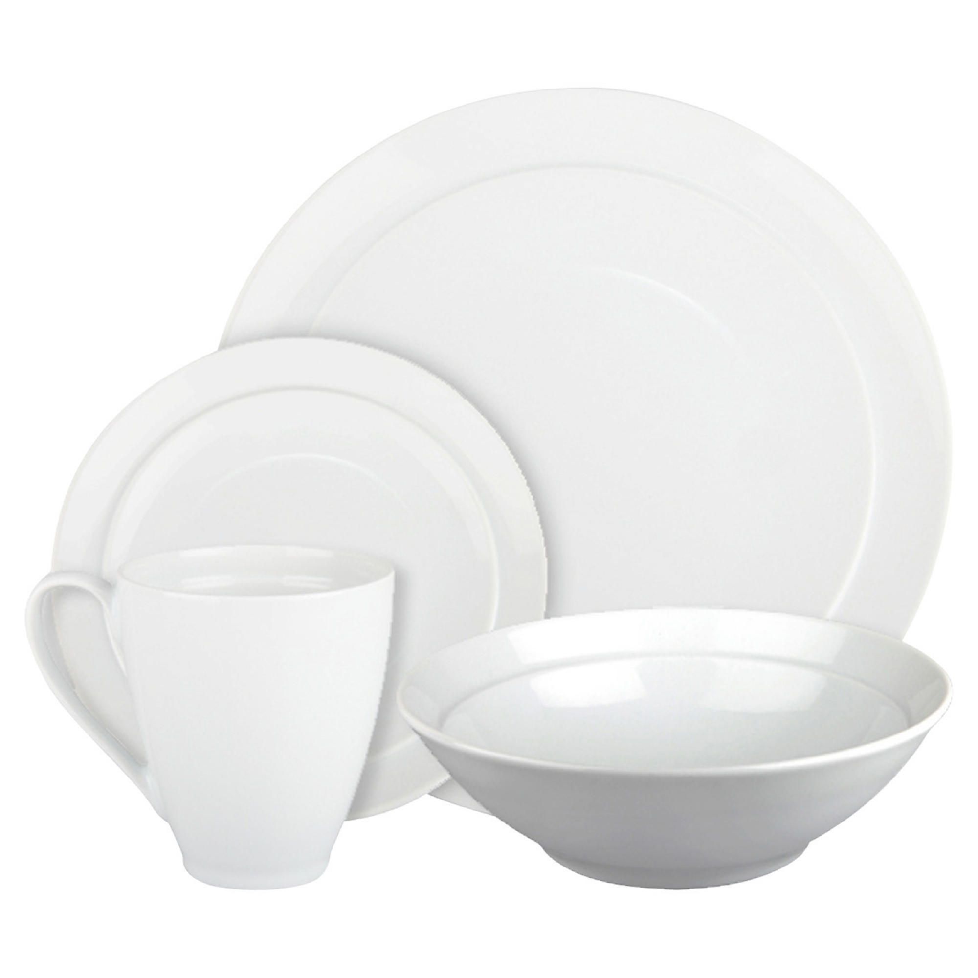 White by Denby Coupe 16 piece boxed Dinner set