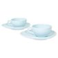 Nigella Lawson Living Kitchen Set of 2 Cappuccino Cups and Saucers, Blue