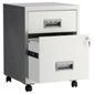 Pierre Henry A4 2 Drawer Combi Filing Cabinet With Castors, Silver With White Drawers