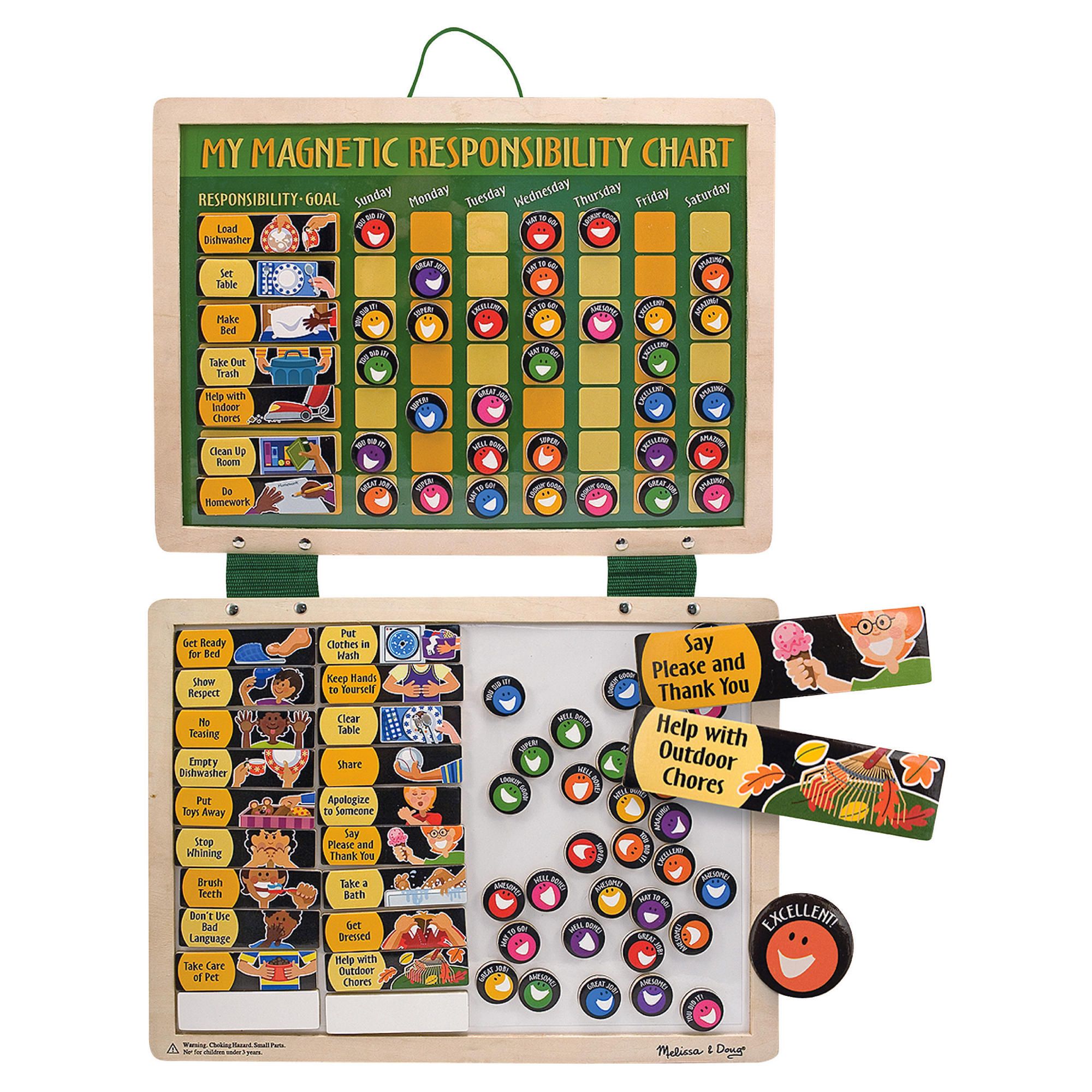 Melissa & Doug Wooden Magnetic Responsibilty Chart Educational Game