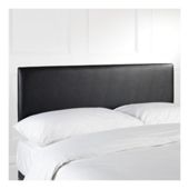 Mittal King Faux Leather Headboard, Black