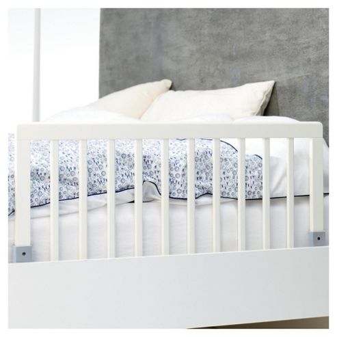 Image of Babydan Wooden Bedrail, White