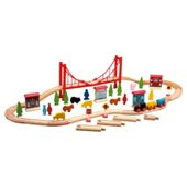 Carousel Wooden Train Set 60 Pieces