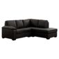 Ashmore Leather Corner Sofa, Black Right Hand Facing