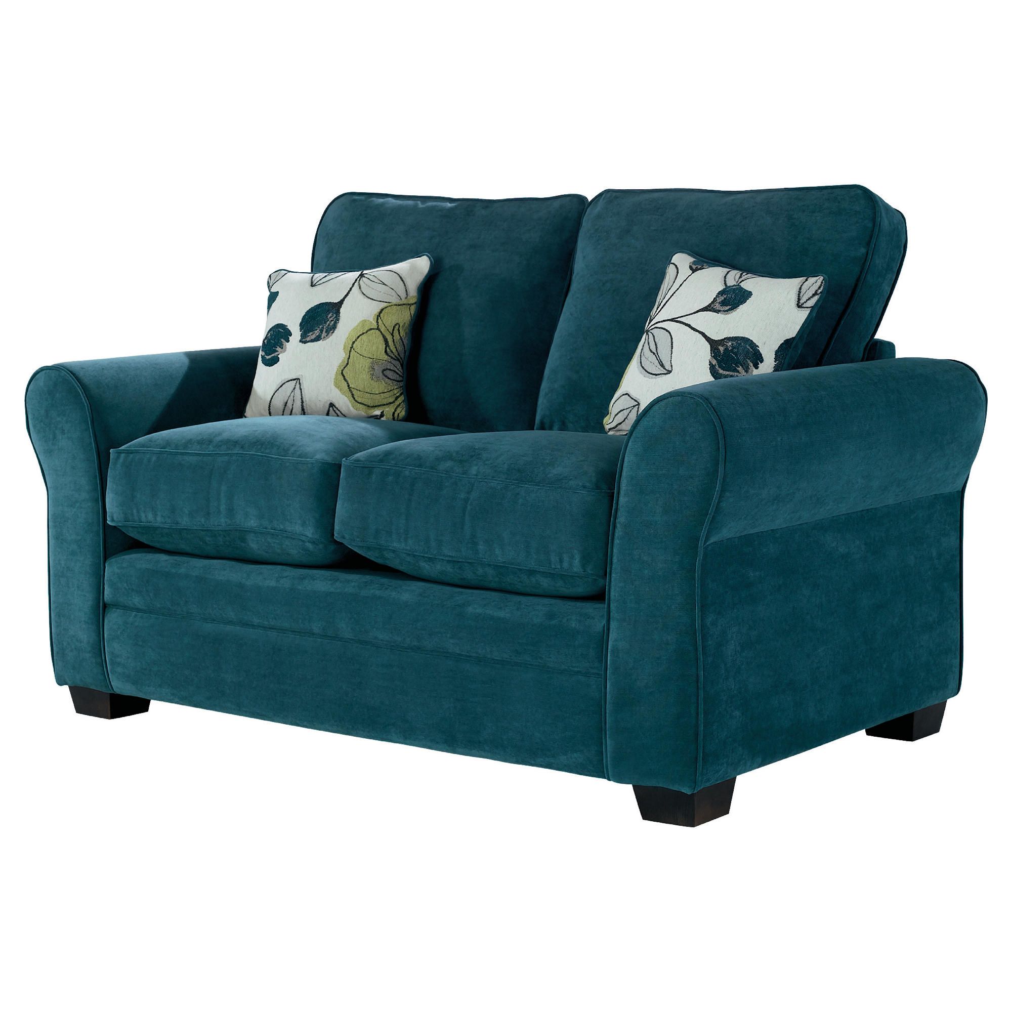 Amelie Small Fabric Standard Back Sofa, Teal at Tesco Direct