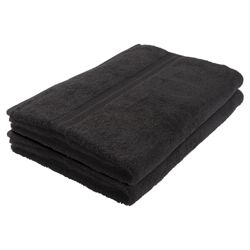 Tesco Bath Towel Pair Black