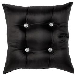 F&F Home Satin Gem Cushion, Black