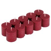 Tesco Unfragranced Votives Red, 10 Pack