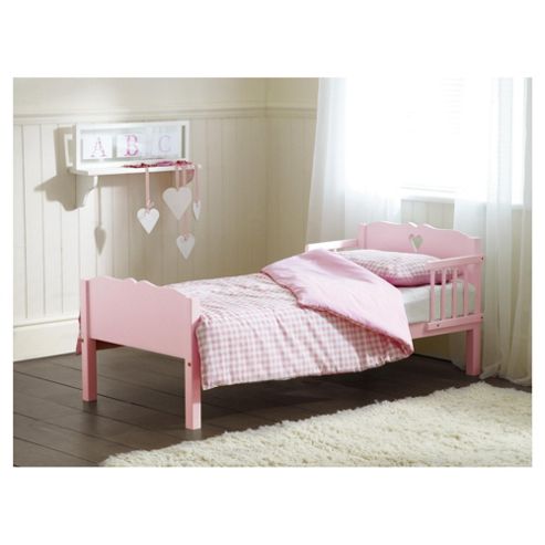 Image of Saplings Heart Junior Bed, Pink