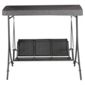 Sorrento Metal/Textilene 3 Seat Swing - Charcoal