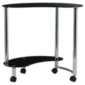 Mercury Corner Computer Trolley, Black