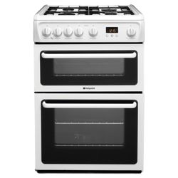 Hotpoint HAG60P White Twin Cavity Cooker