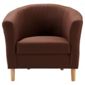 Tub Fabric Accent Chair Chocolate
