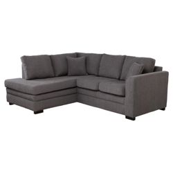 Abbey Corner Fabric Sofa Charcoal Left Hand Facing