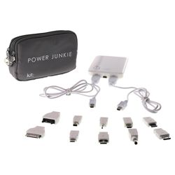 Kit Power Junkie Emergency Charger with 2 USB Cables + 10 Tips Universal
