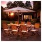 Dorney Teak 8 Seat Extender Set Dressed inc Parasol