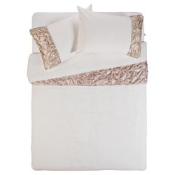 F&F Home Rouched Panel Duvet Double