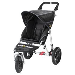 Out 'n' About V2 Nipper 360, Single 3 wheeler Pushchair, Black