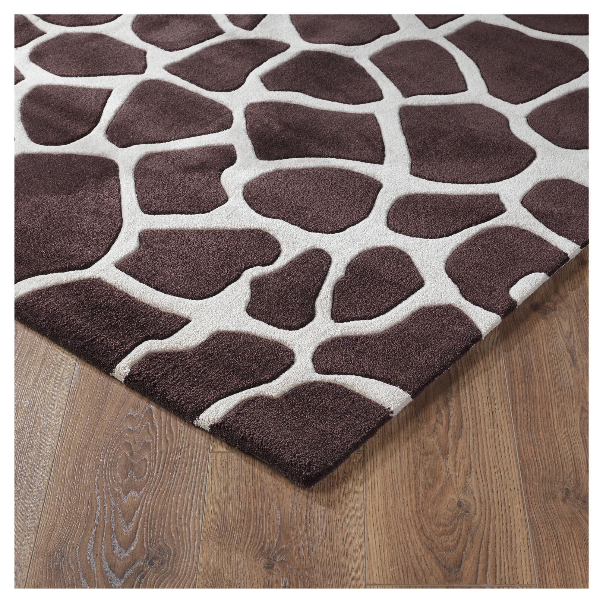 Tesco Giraffe print rug cream/brown 150x240cm