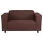 Stanza Fabric Small Sofa Chocolate