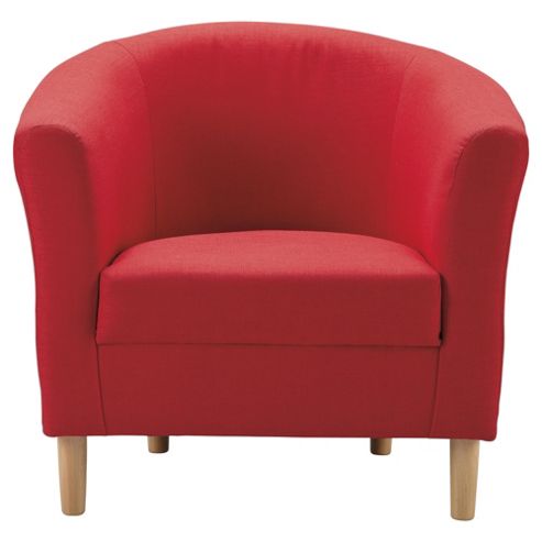 Image of Tub Fabric Accent Chair Red