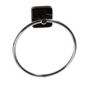 Stockholm Black Gloss Towel Ring and Toilet Roll Holder Set